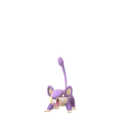 Imagem capturada da tela do jogo Pokémon GO, mostrando o Rattata